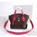 Copy Best Quality Louis Vuitton Monogram Canvas FLOWER ZIPPED TOTE BB M44350 rose JH01228sp34
