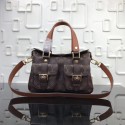 Copy Louis vuitton manhattan monogram canvas handbags M43482 Brown Handbags JH00672cS18