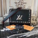 Copy louis vuitton top original epi leather twist mm B50282 black JH00320wz58