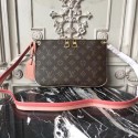 Designer Fake Louis vuitton lorette Original monogram canvas handbags M44053 pink Handbags JH01949TP23