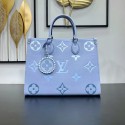 Designer Replica Louis Vuitton ONTHEGO MM M45718 Summer Blue JH00192Jz48