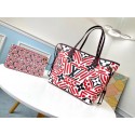 Fake AAAAA Louis Vuitton Original Monogram Canvas NEVERFULL M44676 red JH00485oE28