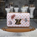 Fake Best Louis Vuitton TWIST MM M50282 white&orange JH01382zZ68