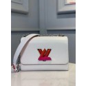 Fake Louis Vuitton Epi Leather TWIST MM M50280 white JH00503zI86