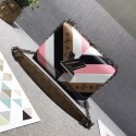 Fake Louis Vuitton Monogram Canvas Epi Leather TWIST MM M50271 Pink JH01451Ty15