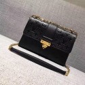 Fake Replica 2017 louis vuitton original leather saint sulpice pm M43392 black JH00755Ml87