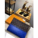 Fashion Imitation Louis Vuitton Monogram Canvas Clutch Bag Split N63039 blue JH00232dK58