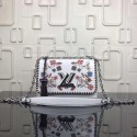 Fashion louis vuitton original epi leather twist Monogram flower M50282 white JH00264EB73