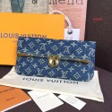 First-class Quality Louis Vuitton Denim Clutch bag M44472 blue JH01247aF97