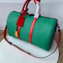 First-class Quality Louis Vuitton Epi Leather Keepall SUPREME 45CM M45419 with Shoulder Strap green JH00831mU66