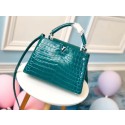 First-class Quality Louis vuitton original crocodile CAPUCINES PM N93163 green JH01185gc84