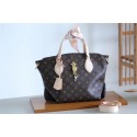High Imitation Louis vuitton original FLOWER ZIPPED TOTE MM M44347 Beige JH01295mt35