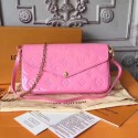 High Quality Louis Vuitton Original Monogram Vernis Felicie Chain Wallet 61276 Cherry blossoms JH00153Ao69