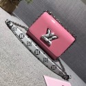 Imitation Cheap louis vuitton TWIST Original leather Shoulder Bag 50273 pink JH00646wG78