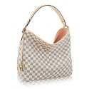 Imitation Louis Vuitton Damier Azur Canvas Delightful MM N41607 Rose Ballerine JH00786VJ28