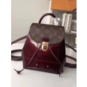 Imitation Louis Vuitton HOT SPRINGS Monogram Canvas Mini knapsack 53545 dark brown JH00385EB28