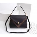 Imitation louis vuitton monogram canvas double V bag M54439 black JH00293Sn26