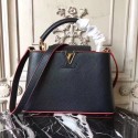 Imitation Louis vuitton original leather capuniness 41813 black JH00545vK93