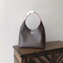 Imitation Louis vuitton original monogram canvas flower hobo bag M43545 creamy-white JH00202wE81