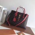 Imitation Louis vuitton original Monogram Canvas Flower Tote bag 43551 red JH00196VJ28