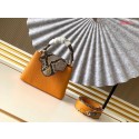 Imitation Louis Vuitton Original Taurillon leather CAPUCINES BB M95509 yellow JH00730XD29