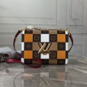 Imitation Louis Vuitton Original TWIST MM M50280 Orange&Brown JH00986Jf44