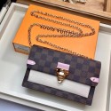 Imitation Louis Vuitton original VAVIN CHAIN WALLET N60237 Creme JH01221Mc29