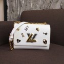 Imitation Louis Vuitton TWIST MM M52890 White JH01334hu72
