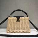 Imitation Top Louis Vuitton Original CAPUCINES PM M50011 Black JH00982eZ32