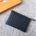 Imitation Top Louis vuitton original Damier Graphite Canvas DAILY POUCH M62048 JH01269Wv17