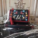 Knockoff 1:1 louis vuitton top original epi leather twist mm M50282 black JH00321Wj74
