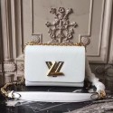 Knockoff AAAAA Louis vuitton original epi leather TWIST MM M50332 white JH01967bP60