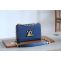 Knockoff AAAAA Louis vuitton original epi leather TWIST MM M52870 blue JH01377bP60