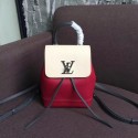 Knockoff Louis Vuitton LOCKME BACKPACK M52733 Lie De Vin Etain Creme JH01533cF44