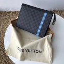 Louis vuitton Damier Graphite Clutch Bag N64444 blue JH00217lU52