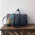 Louis Vuitton Damier Graphite Keepall 45 with Shoulder Strap N50002 Coconut tree JH00219Ai60