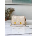 Louis Vuitton MINI POCHETTE ACCESSOIRES M80501 Cream & Saffron JH00183Kt71