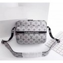 Louis vuitton monogram canvas messenger 43845 silver JH00169fj51