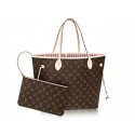 Louis Vuitton Monogram Canvas Neverfull MM M50366 Rose Ballerine JH01006cP15