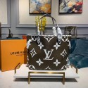 Louis Vuitton Monogram Canvas Original Leather NEVERFULL MM M44567 Khaki JH00785gs78