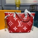 Louis Vuitton Monogram Canvas Original Leather NEVERFULL MM M44567 Red JH00786AS50