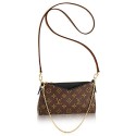 Louis Vuitton Monogram Canvas Pallas Clutch M41639 Noir JH00796Fs54