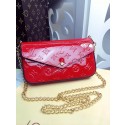 Louis Vuitton Monogram Vernis Chaine Wallet M61276 Rose JH01026WA48
