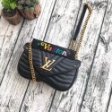 LOUIS VUITTON NEW WAVE CHAIN BAG MM M51498 black JH01855HF96