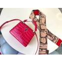 Louis vuitton original crocodile CAPUCINES PM M94587 rose JH01189Qa67