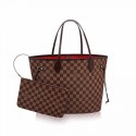 Louis vuitton original damier ebene neverfull mm n41358 red JH00249hn36
