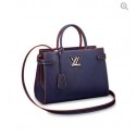 Louis Vuitton original Epi Leather Montaigne Tote Bag MM 54810 dark blue JH00559BV46