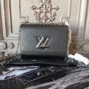 Louis vuitton original epi leather TWIST MM M50332 Silver grey JH01957VO77