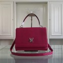 Louis Vuitton original litchi leather tote bag 50250 burgundy JH01085Op64