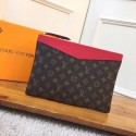 Louis vuitton original Monogram Canvas DAILY POUCH M62048 red JH01273fw56